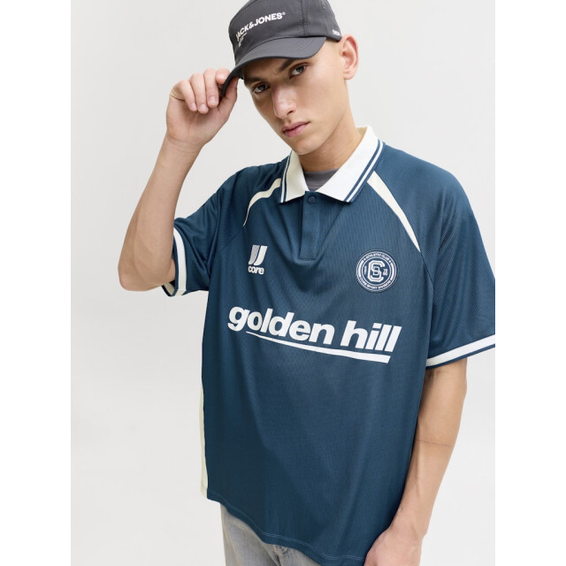 Jack & Jones Jcoclub ribbed football polo ss dessin 5369.29.0084 large