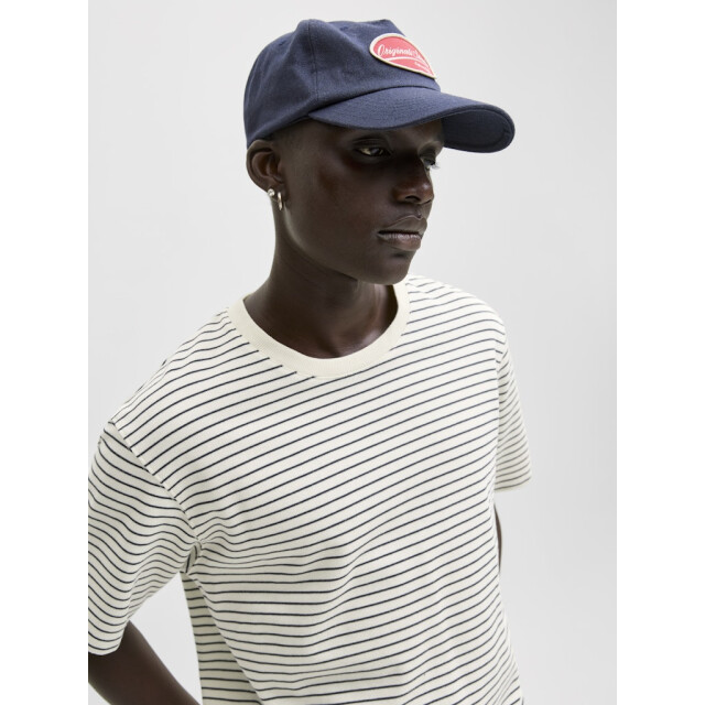 Jack & Jones Jjedover striped tee ss crew neck ecru dessin 5339.08.0016 large