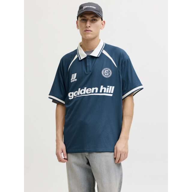 Jack & Jones Jcoclub ribbed football polo ss dessin 5369.29.0084 large