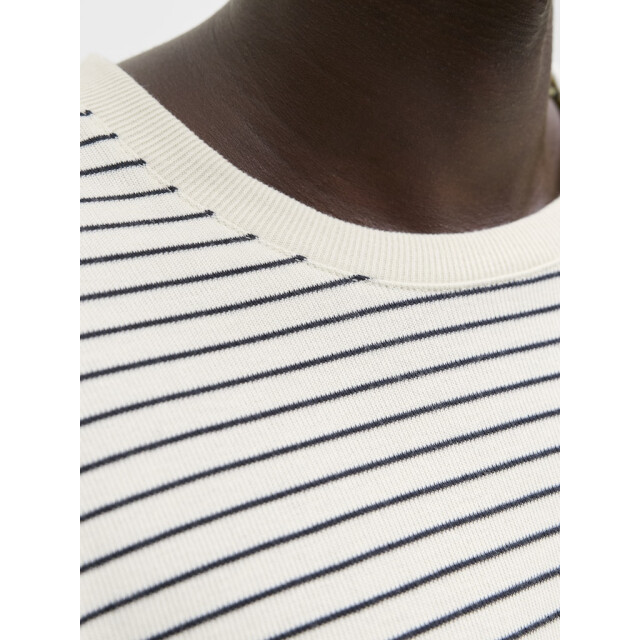 Jack & Jones Jjedover striped tee ss crew neck ecru dessin 5339.08.0016 large