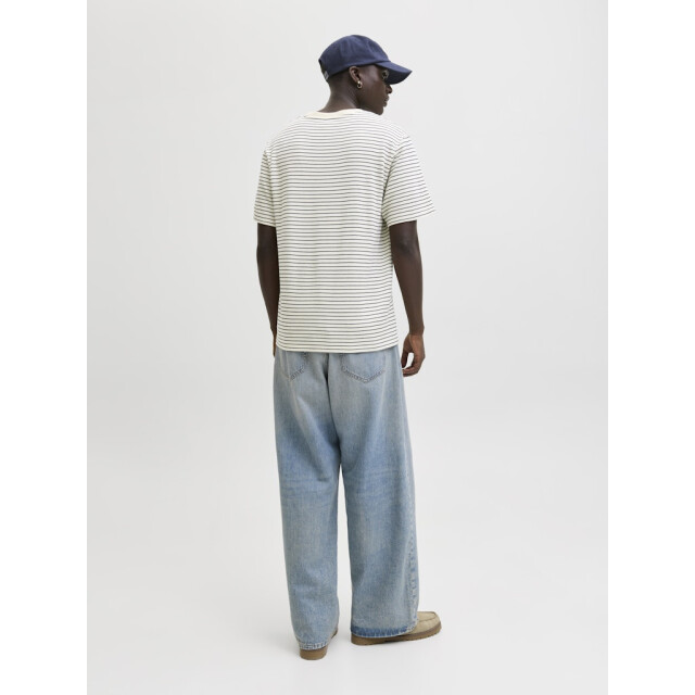 Jack & Jones Jjedover striped tee ss crew neck ecru dessin 5339.08.0016 large