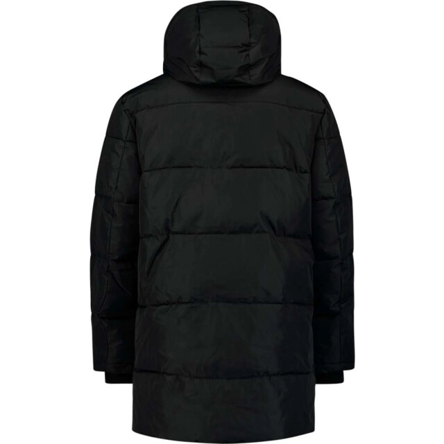 No Excess Jacket long parka hood padded black 29630921-020 large