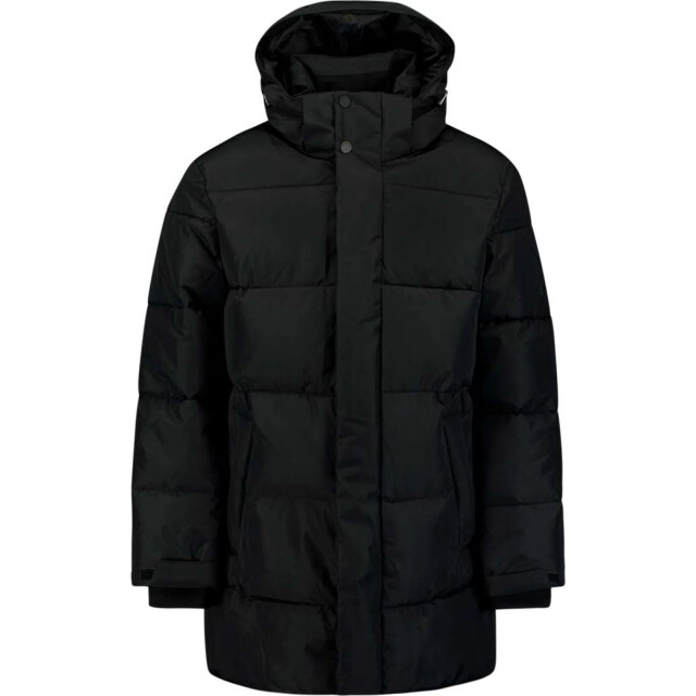 No Excess Jacket long parka hood padded black 29630921-020 large