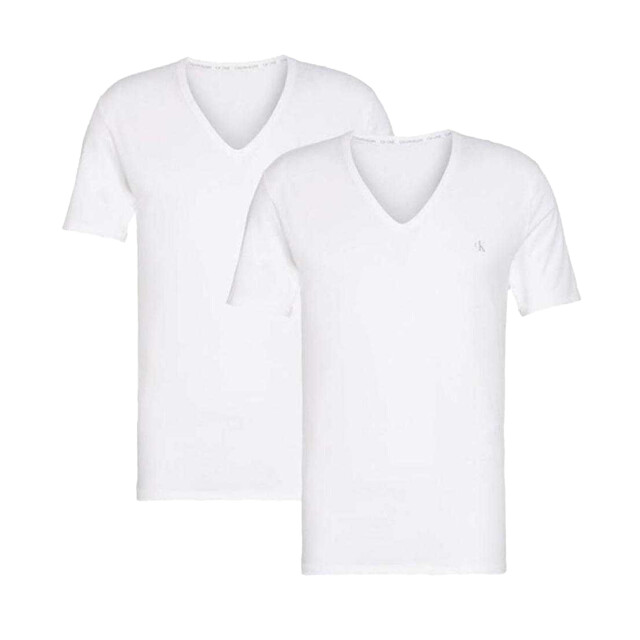Calvin Klein Heren logo t-shirt (set van 2) UTNA1308_white large