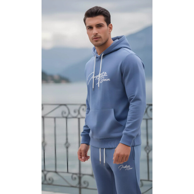 Indigo Denim Denim joggingpak heren royal blue ID078-1-1-1 large