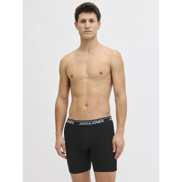 Jack & Jones Heren boxershorts lange pijp jachenry boxer briefs 5-pack effen 12294686-Black large