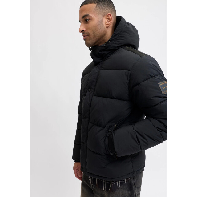 Jack & Jones Heren winterjas jjedetroit puffer jacket 12295053-Black large