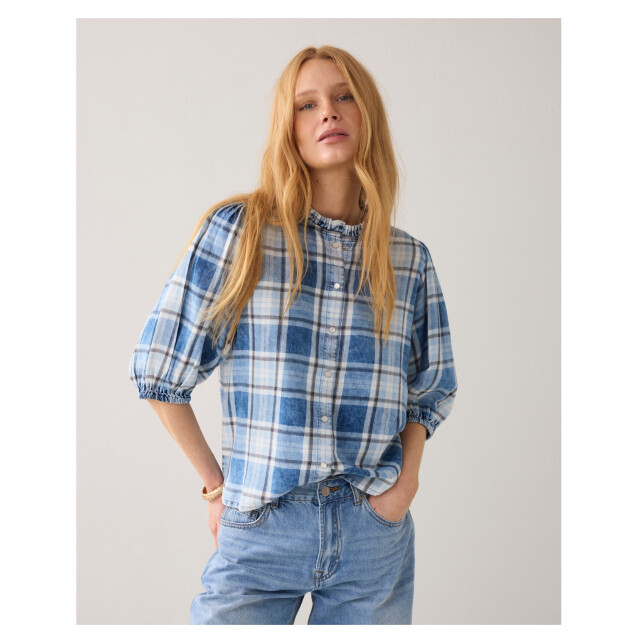 Summum Blouse indigo check 2s3405-12181 2s3405-12181 large