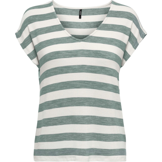 Only Onllira s/s v-neck top jrs noos chinois green/clou 15252103-190702003 large