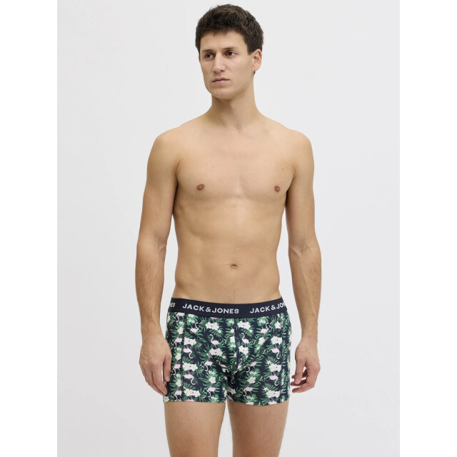 Jack & Jones Heren boxershorts trunks jacflamingo flamingo print 7-pack donkerblauw/zwart 12294894-Black large