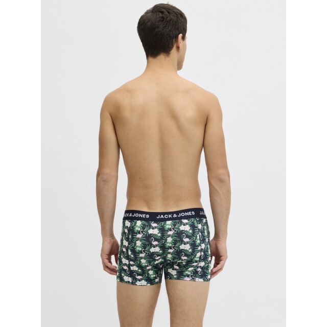 Jack & Jones Heren boxershorts trunks jacflamingo flamingo print 7-pack donkerblauw/zwart 12294894-Black large