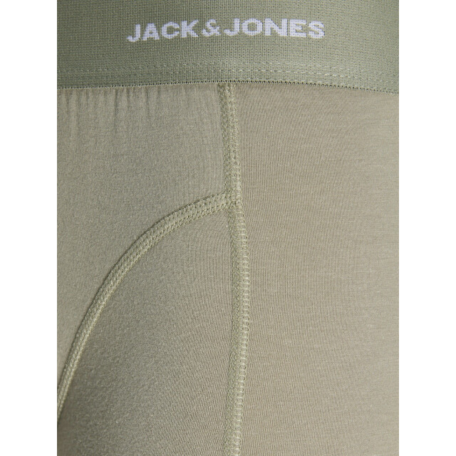 Jack & Jones Heren boxershorts trunks jacgabriel bamboe effen 3-pack grijsgroen/donkerblauw 12291864-Smokey Olive large