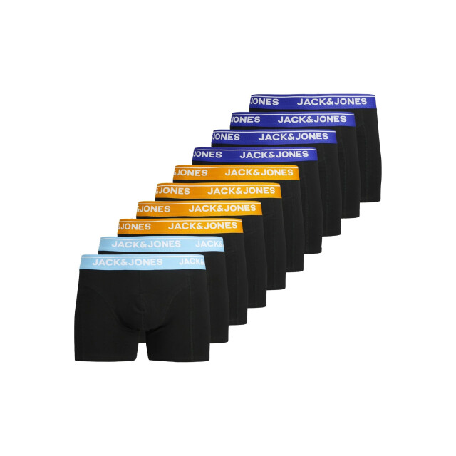 Jack & Jones Heren boxershorts trunks jactheodore 10-pack effen 12294888-Black large