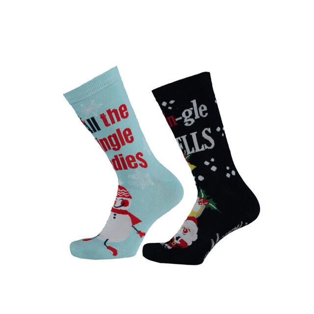 Apollo 2-pack foute dames kerstsokken print 000130994001 large