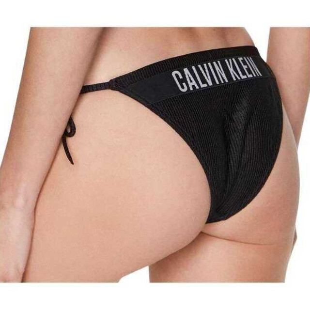 Calvin Klein Dames bikinibroekje met geribde zijkant UTNA486_black large