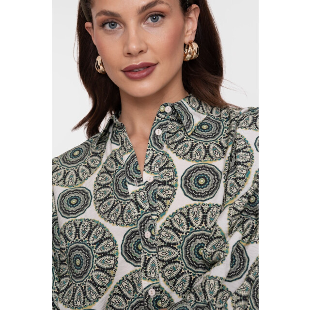 Geisha blouse 63253-20 530 green/ecru 06615.369.0087 large