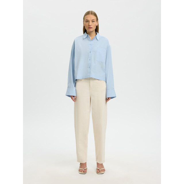 Selected Femme slwastha ls cropped boxy shirt noos 16097269 cashmere 06615.211.0247 large