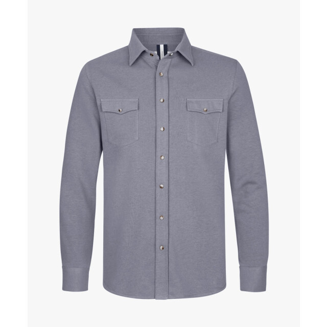 Profuomo overshirt western ppxf10001i m2 mid blue 05633.240.0006 large