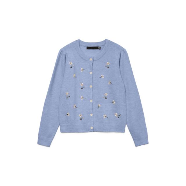 Vero Moda vmfiorella emb ls o-neck short card 10340096 brunnera blue 06741.210.0009 large