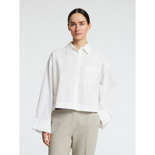 Selected Femme slwastha ls cropped boxy shirt noos 16097269 bright white 06615.100.0282 large