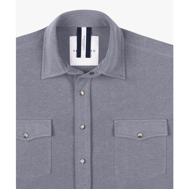 Profuomo overshirt western ppxf10001i m2 mid blue 05633.240.0006 large