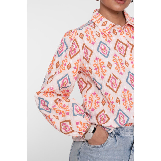 Geisha blouse 63220-20 422 light pink/chambray 06615.622.0002 large