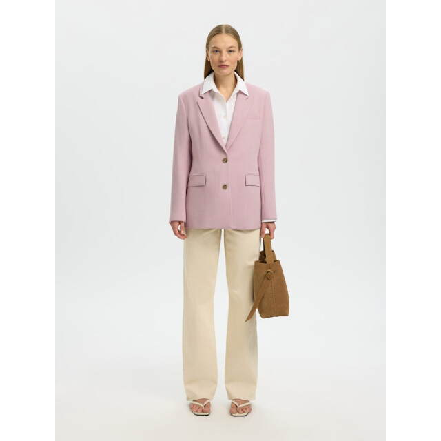 Selected Femme slwrita ls classic blazer mel noos 16094203 bleached mauve 06228.625.0001 large