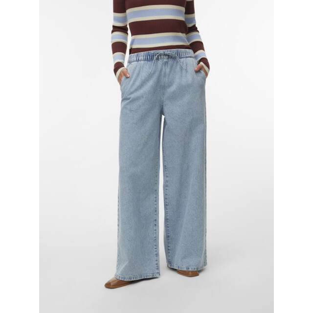 Vero Moda vmvaleria mr wide pull up jeans noo 10340282 light blue dnim 06511.260.0101 large