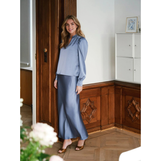 Neo Noir rosslynn heavy sateen blouse 163769 407 smoke 06615.211.0251 large