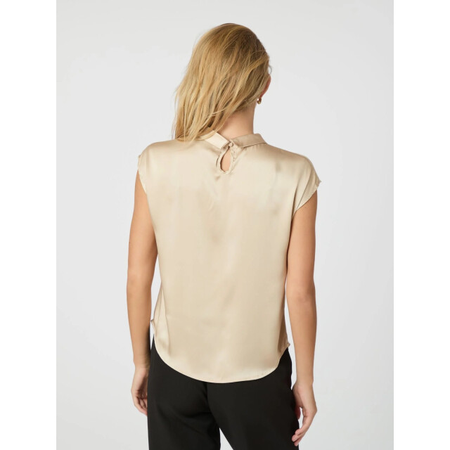 Neo Noir fleur drapy satin blouse 160990 125 dark sand 06615.820.0139 large