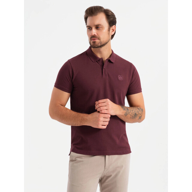 Ombre Italian style heren poloshirts wit bordeaux 3 stuks OM-0133-1-1 large