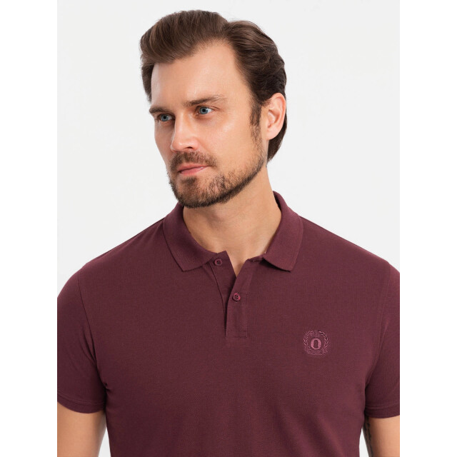 Ombre Italian style heren poloshirts wit bordeaux 3 stuks OM-0133-1-1 large
