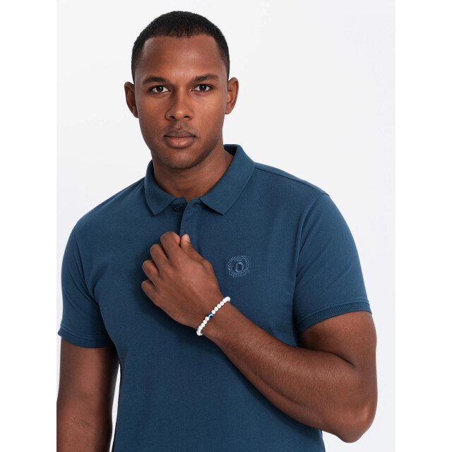 Ombre Italian style heren poloshirts wit bordeaux 3 stuks OM-0133-1-1 large