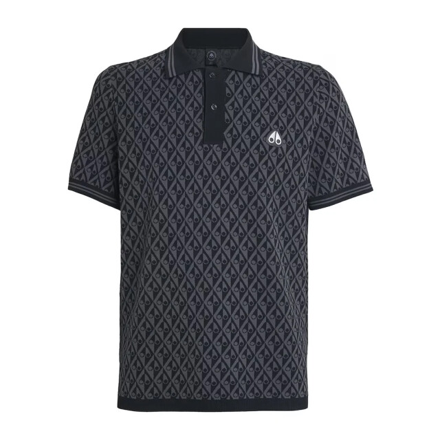 Moose Knuckles Apex knit polo mono grey 161503362 large
