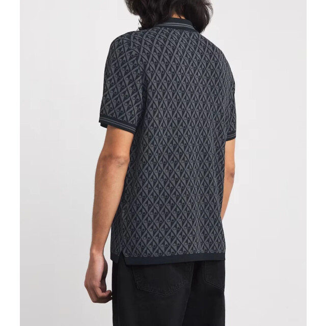 Moose Knuckles Apex knit polo mono grey 161503362 large