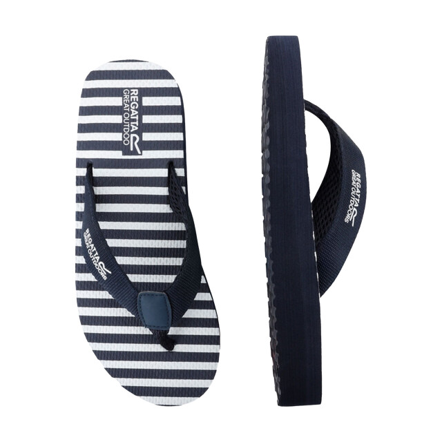 Regatta Dames catarina teenslippers UTRG4268_navywhitestripe large