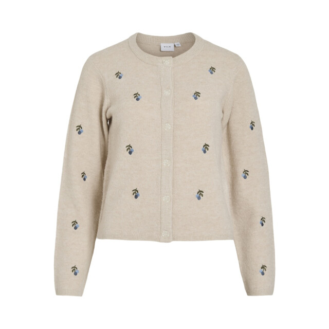 Vila Visebora ls ebmroidery cardigan beige 4249.05.0062 large