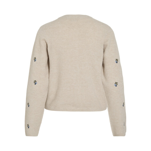 Vila Visebora ls ebmroidery cardigan beige 4249.05.0062 large