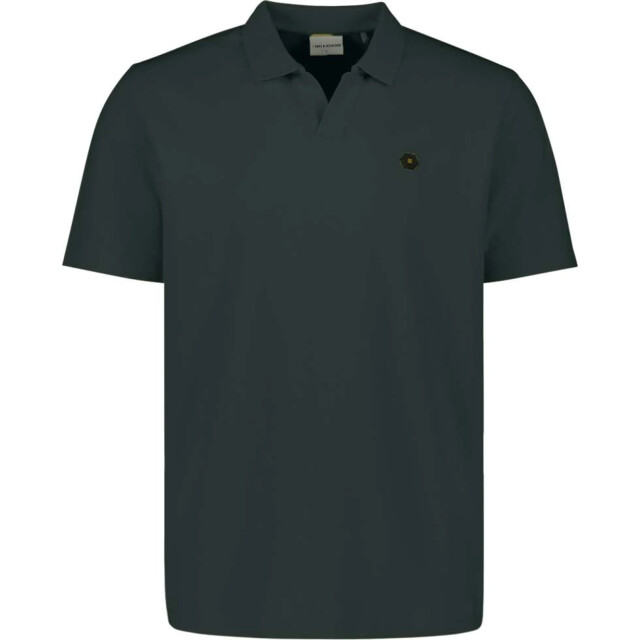 No Excess Polo short sleeve v-collar basic dark steel 31380202SN-124 large