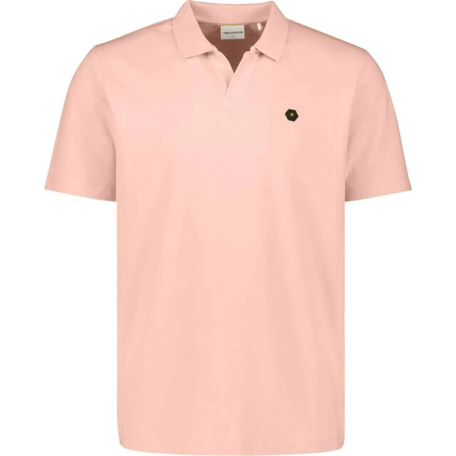 No Excess Polo short sleeve v-collar basic light mauve 31380202SN-346 large