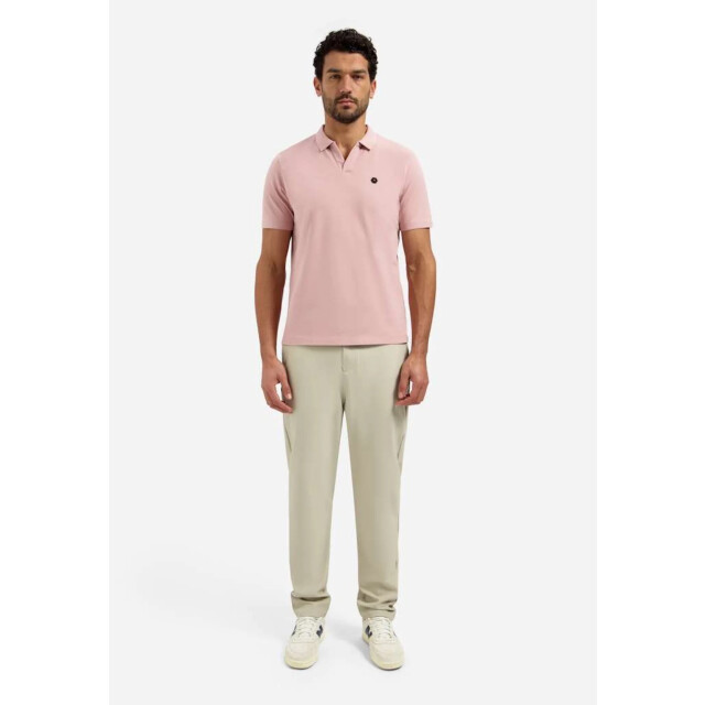 No Excess Polo short sleeve v-collar basic light mauve 31380202SN-346 large