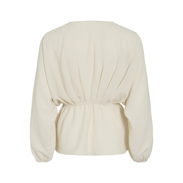 Vila Viselia v-neck ls peplum topbfs beige 4389.05.0027 large