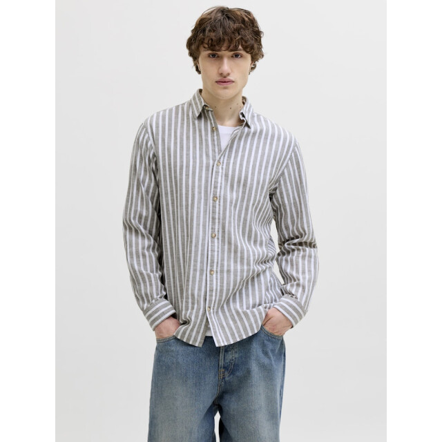 Jack & Jones Jjesummer linen blend shirt ls sn dessin 5309.88.0013 large