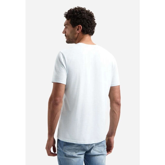 No Excess T-shirt crewneck striped sky 31340215SN-134 large