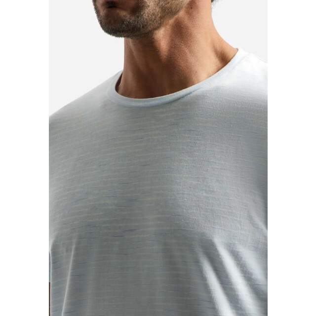 No Excess T-shirt crewneck striped sky 31340215SN-134 large