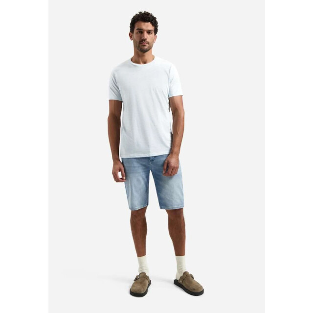 No Excess T-shirt crewneck striped sky 31340215SN-134 large