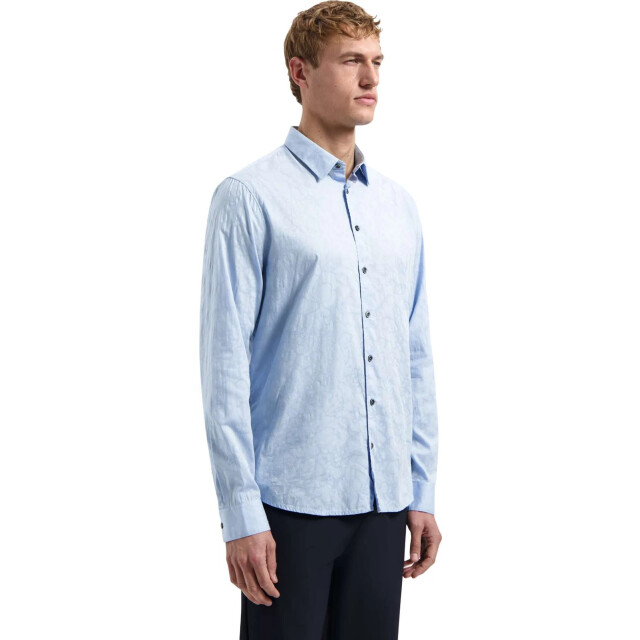 No Excess Shirt allover jacquard blue 31430147-030 large