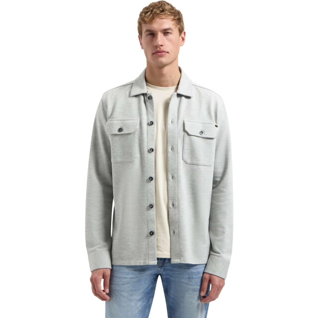 No Excess Overshirt jersey twill grey melange 31580144-102 large