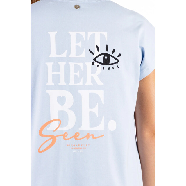 Rino & Pelle Livia.7002621 rino&pelle t-shirt with print light blue Livia.7002621 Light blue large