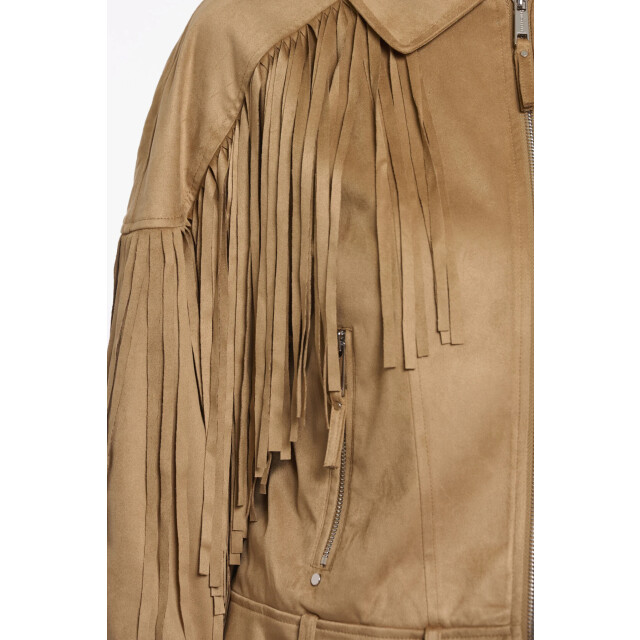 Rino & Pelle Ravenna.7002621 rino&pelle jacket with fringes burlywood Ravenna.7002621 Burlywood large